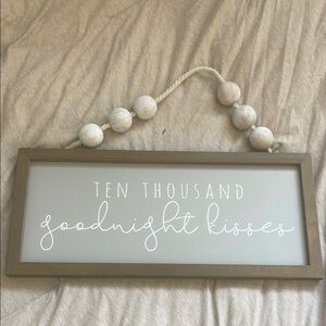 Decorative Wall Sign - Ten Thousand Goodnight Kisses